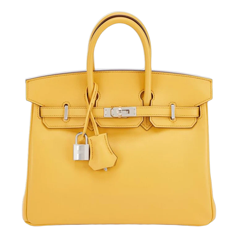 Hermès Birkin 25 — Jaune Swift · palladium hardware