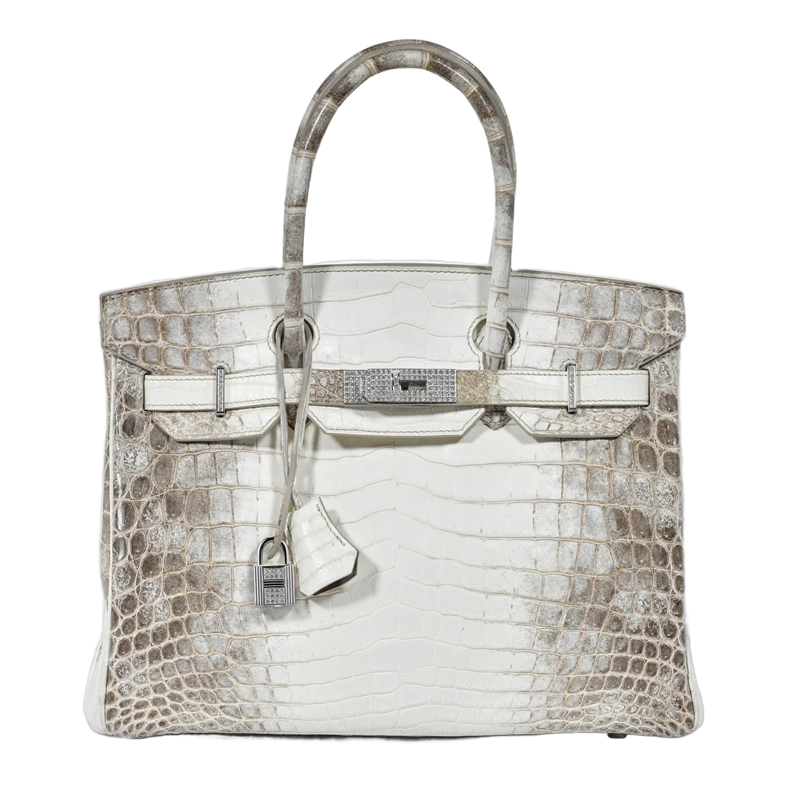 Hermès Birkin 30 Himalaya — Niloticus croc · diamond hardware